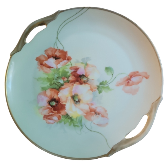 VTG ROYAL MUNICH Z.S.& CO BAVARIA HAND PAINTED FLORAL PORCELAIN SERVING PLATTER - Picture 1 of 3